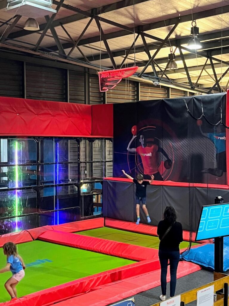 Rush Kids on high performance trampoline